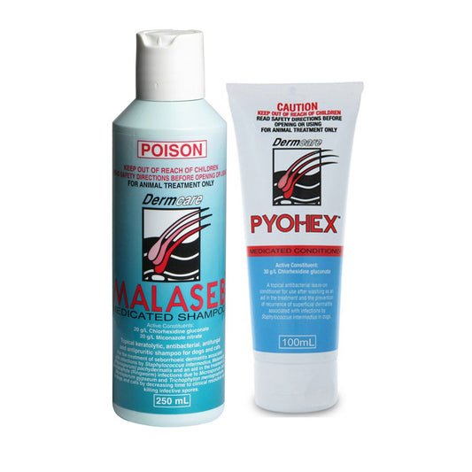Malaseb 250ml + Pyohex (Dermcare) 100ml Combo Pack