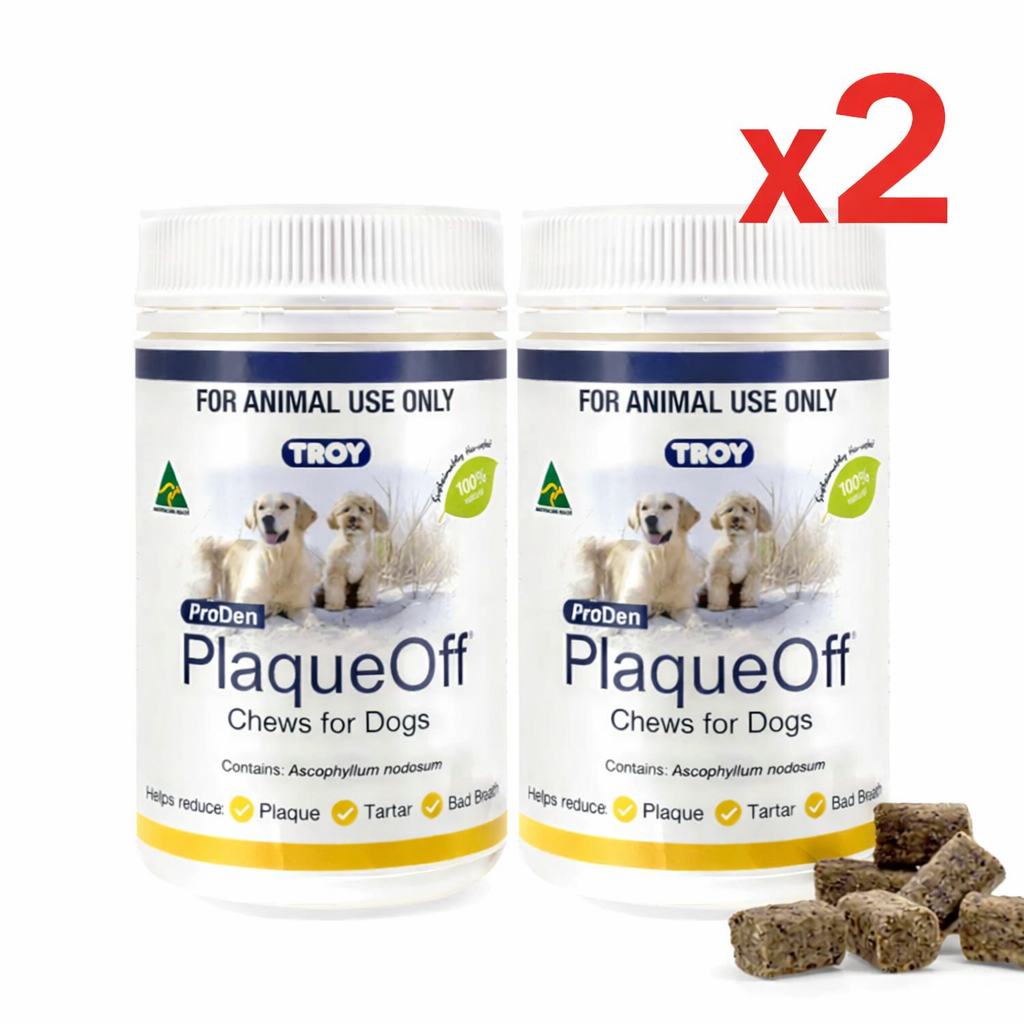 2 x Troy Pro Den Plaque Off Chews For Dogs