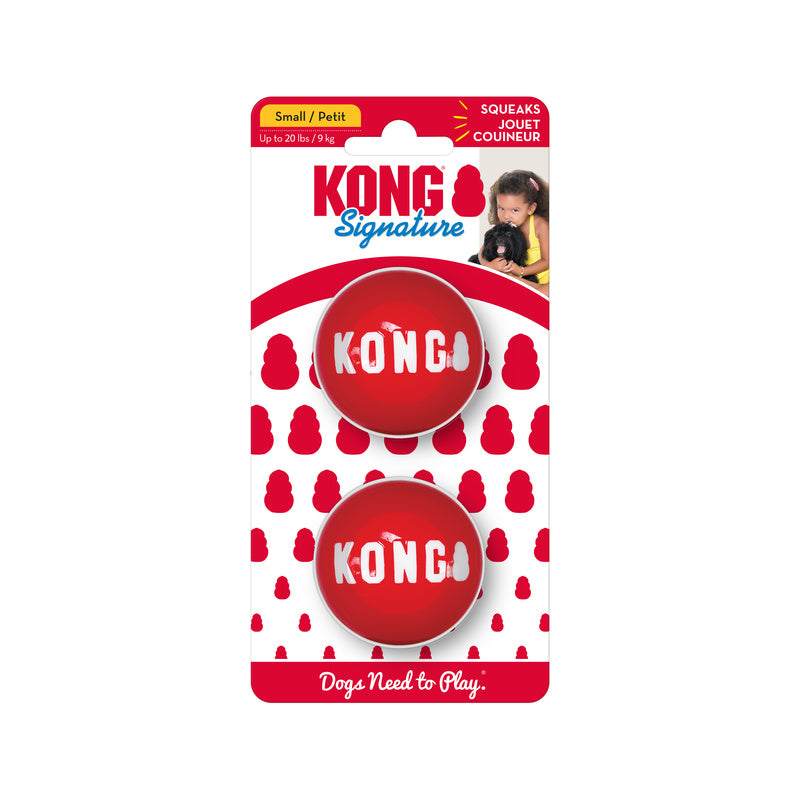 KONG Dog Signature Balls 2pk Small