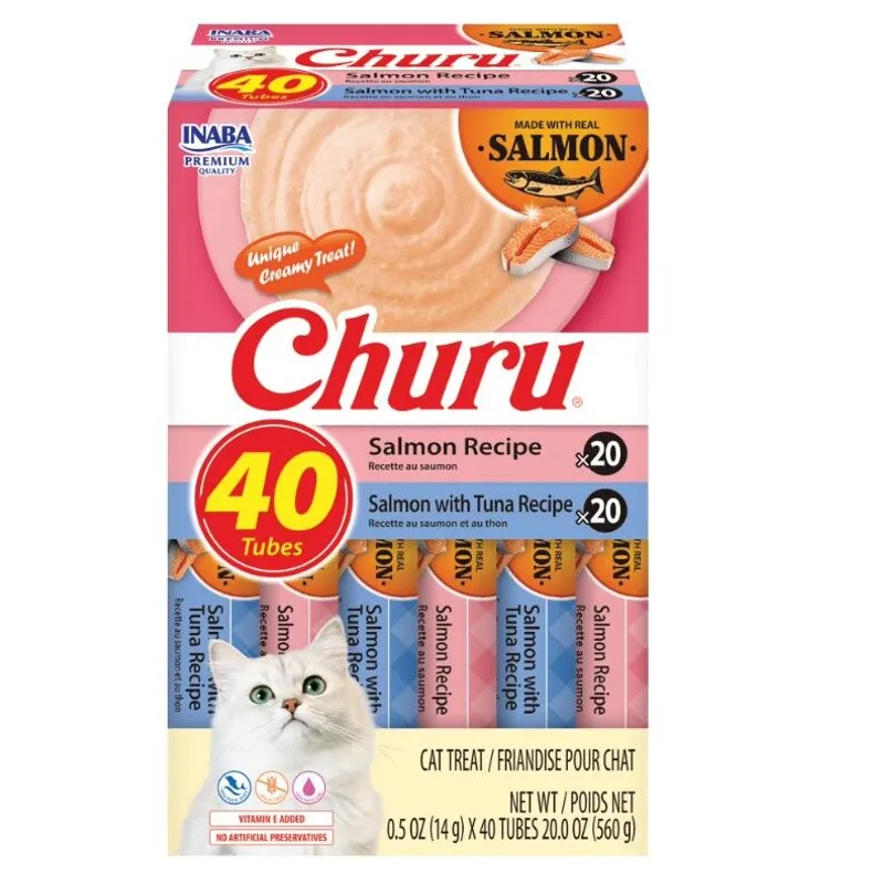 Inaba Churu Salmon Variety Cat Treats 40 x 14g