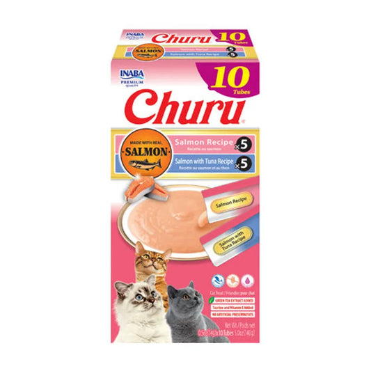 Inaba Churu Salmon & Tuna Variety Cat Treats 10 x 14g