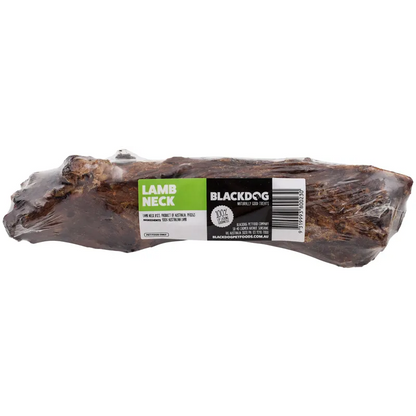 Blackdog Lamb Neck Pack natural long lasting dog chew pack for enrichment and chewing satisfaction.