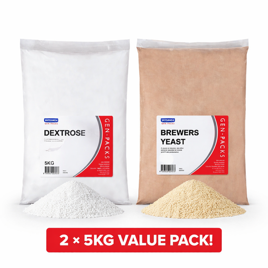 Gen Pack Dextrose and Brewers Yeast 10kg Value Pack (2 x 5kg)
