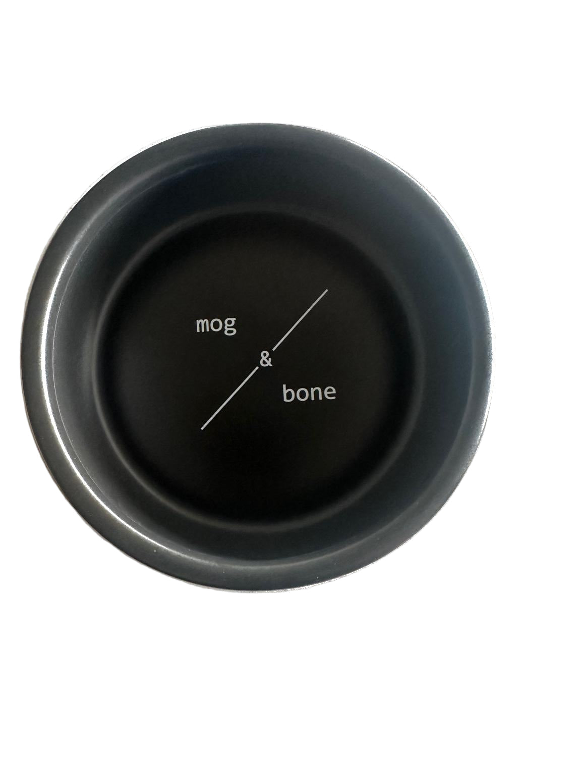 Mog and Bone Ceramic Handmade Cat Bowl - Black