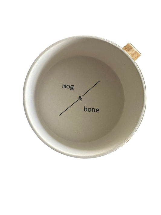 Mog and Bone Single Cat Bamboo Bowl Natural