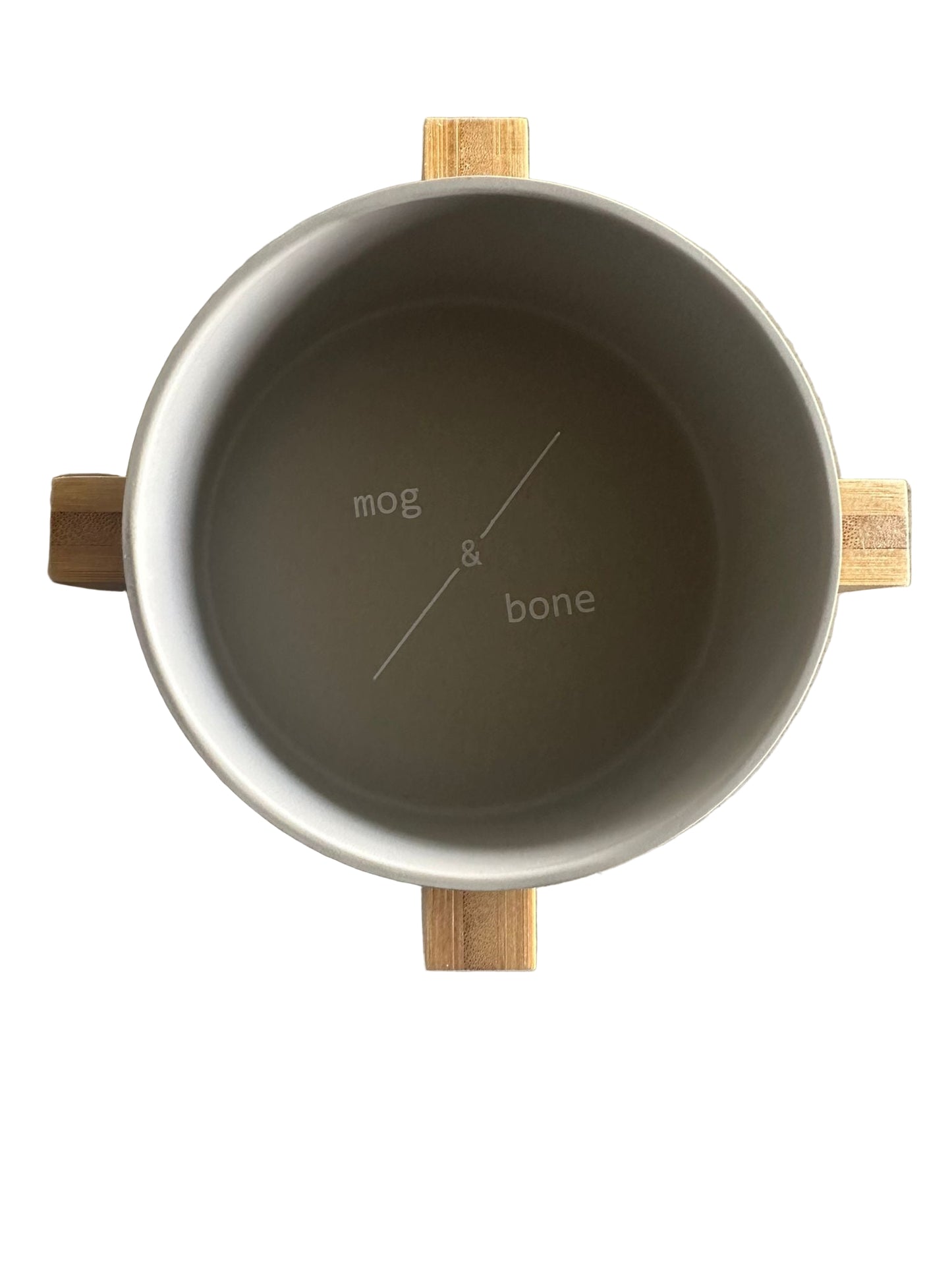 Mog and Bone Single Cat Bamboo Bowl Mocca