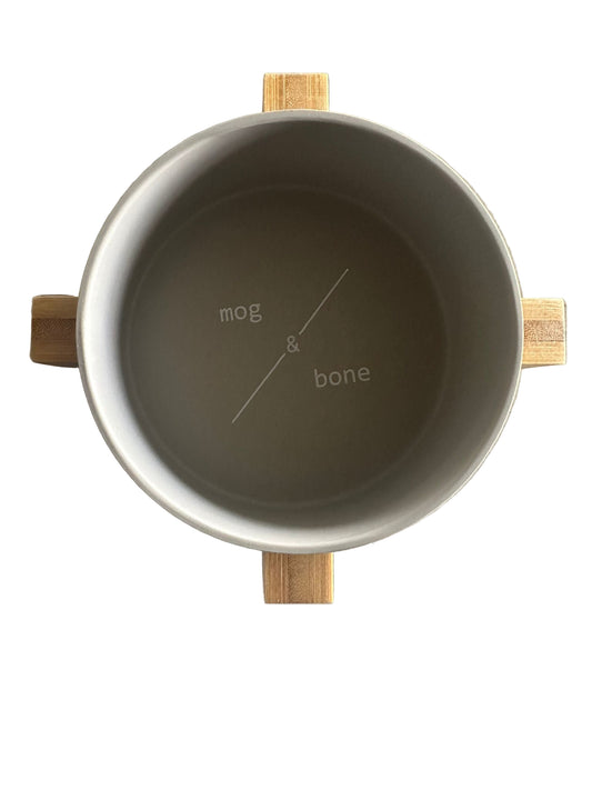Mog and Bone Single Cat Bamboo Bowl Mocca