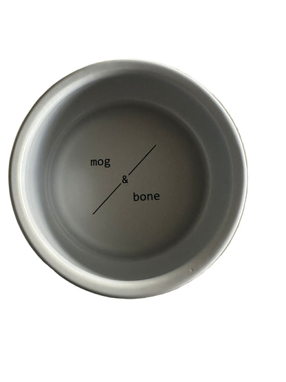 Mog and Bone Ceramic Handmade Cat Bowl - Cool Grey