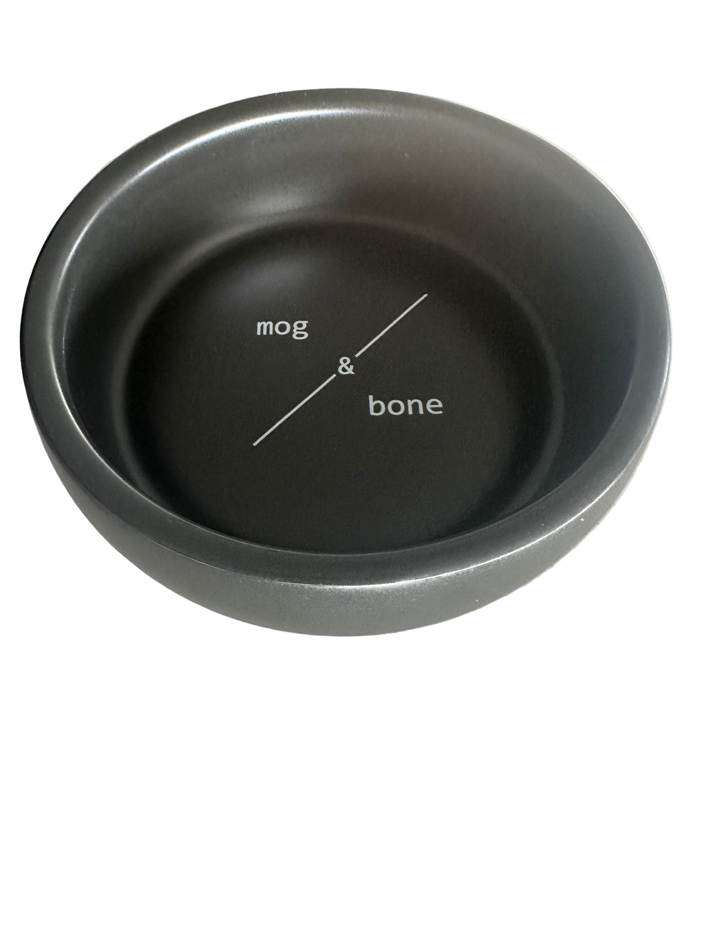 Mog and Bone Ceramic Handmade Cat Bowl - Black