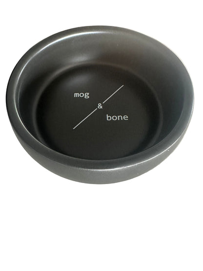 Mog and Bone Ceramic Handmade Cat Bowl - Black