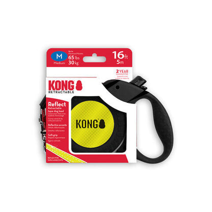 Kong Dog Reflect Retractable Leash Medium Black