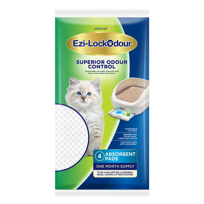 Ezi-Lockodour Absorbent Cat Pads (4 Pads)