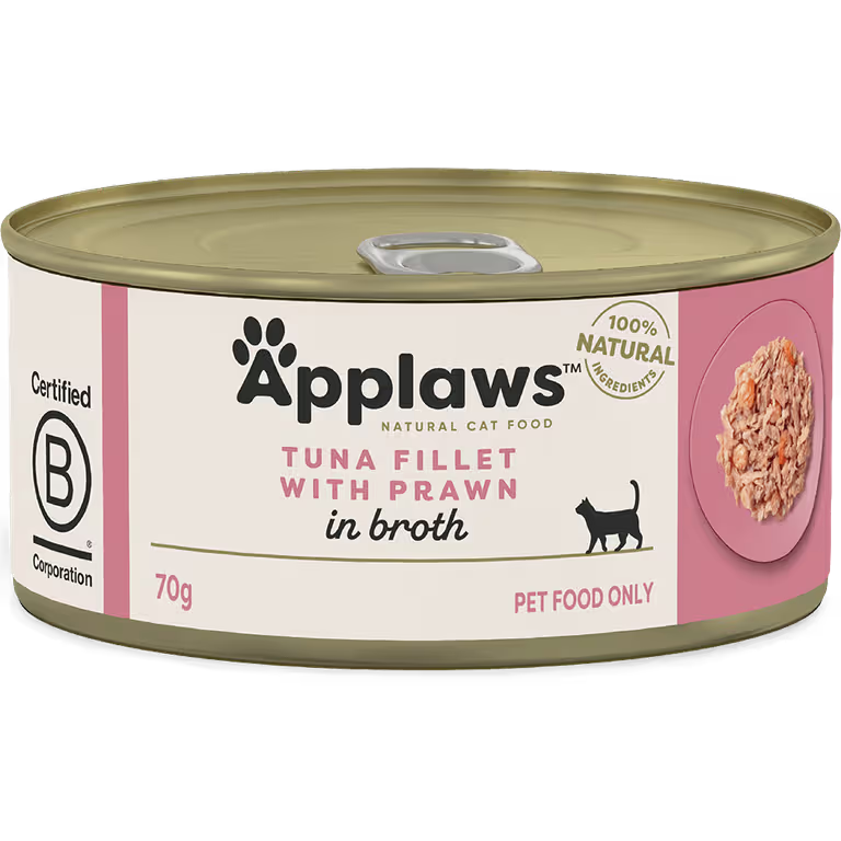 Applaws Tuna and Prawn in Broth Cat Food 70g natural wet cat food
