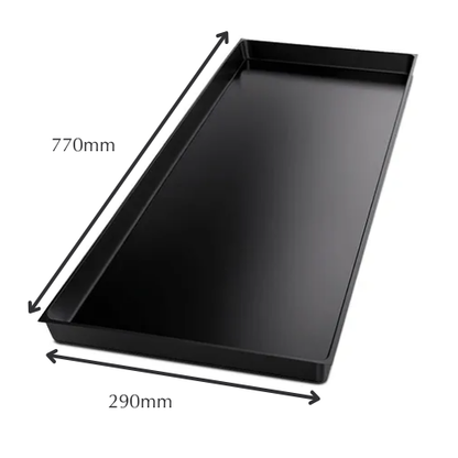 Bainbridge Flat Roof Chook House set of two black droppings trays, 290 x 770 mm each