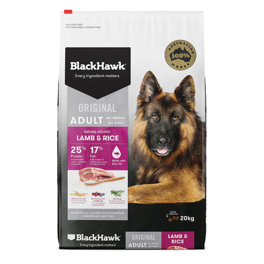 Black Hawk Lamb And Rice Adult Dog Food 20 kg