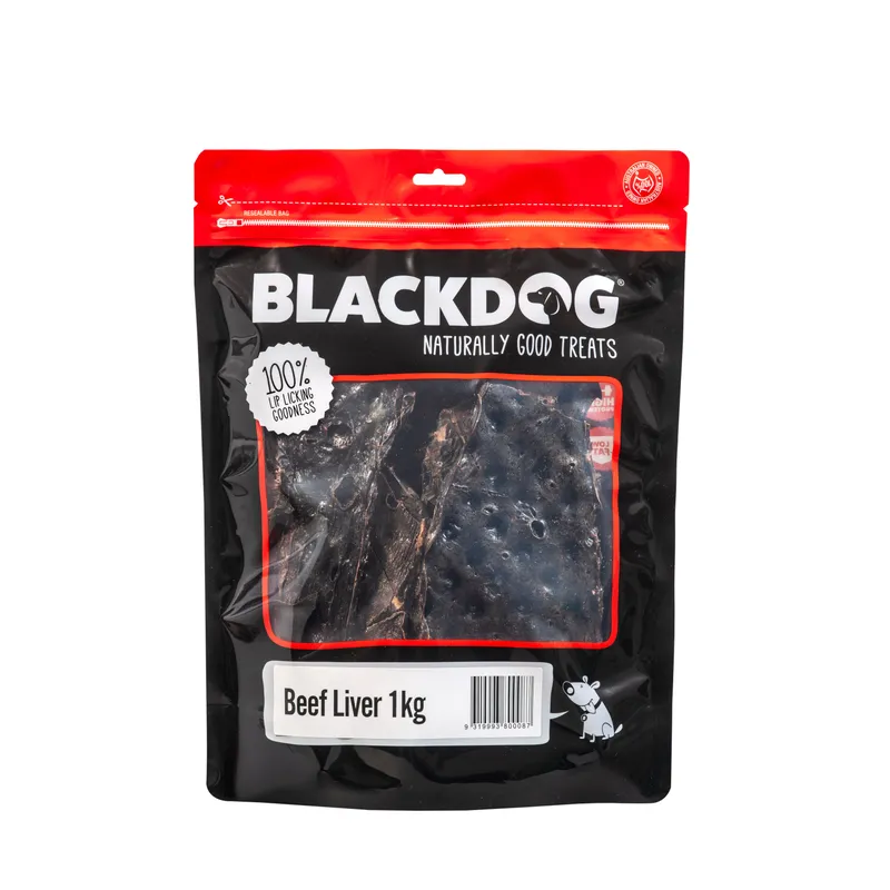 Blackdog Beef Liver 1kg premium natural beef liver dog treats