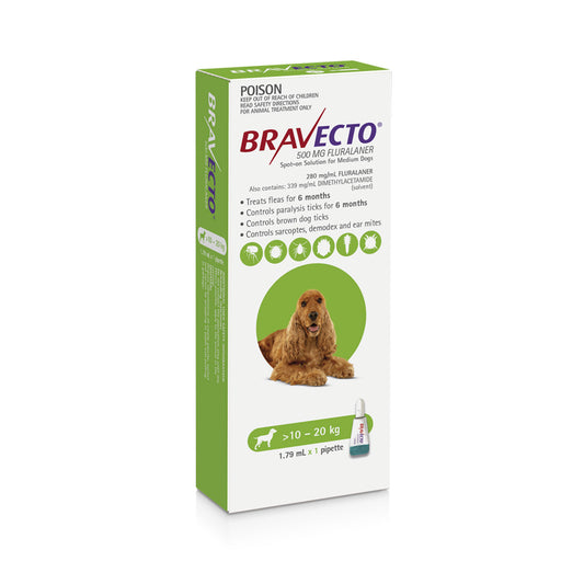 bravecto green 1 pipette