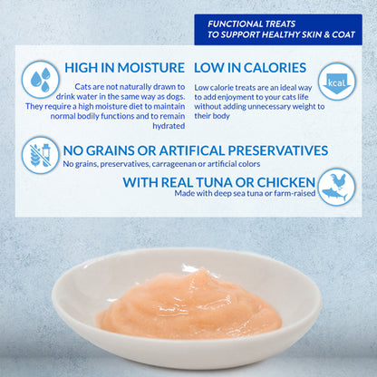 Healthy skin and coat cat treats for picky cats