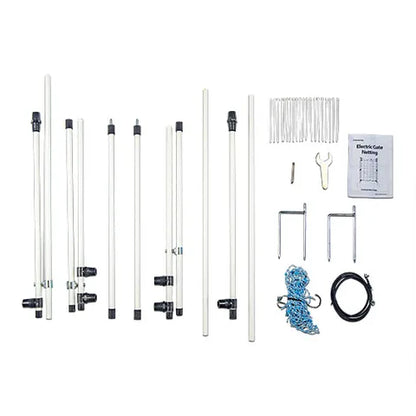 Bainbridge 108cm electric netting gate with poultry fencing accessories
