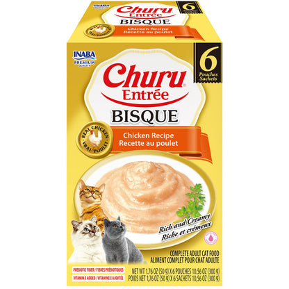 Inaba Churu Entrée Bisque Chicken wet cat food 6 x 50g box