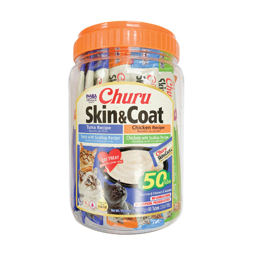 Inaba Churu Skin and Coat creamy lickable cat treats Australia