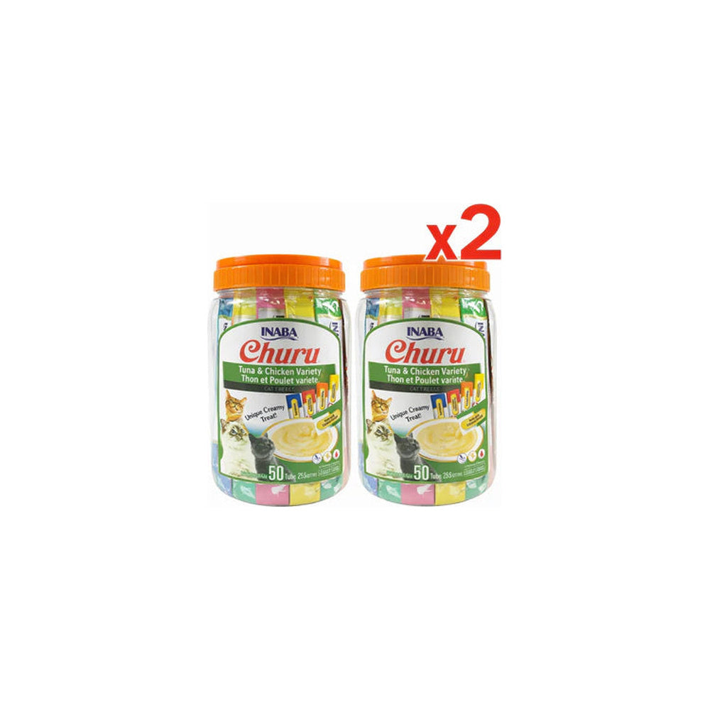 Inaba Churu Tuna and Chicken Variety Pack 100 Tubes