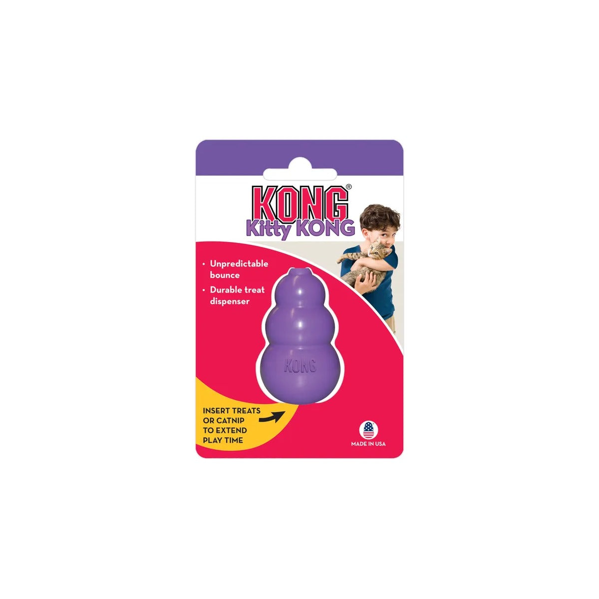 KONG Kitty KONG purple treat dispensing cat toy
