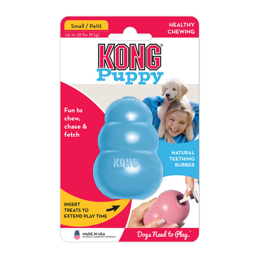 KONG Puppy Small blue rubber puppy chew toy