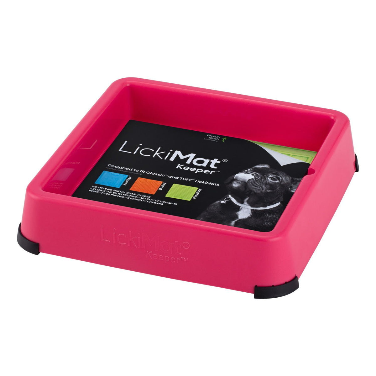 Pink LickiMat Indoor Keeper Bundle with assorted Classic mats