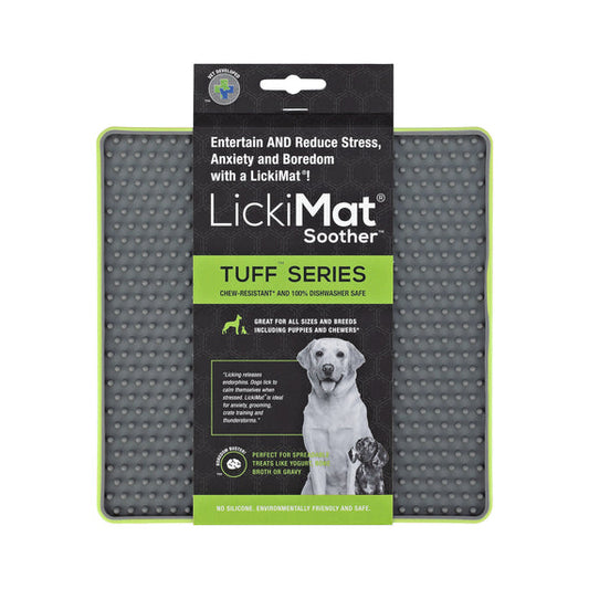 Green LickiMat Tuff Soother dog lick mat