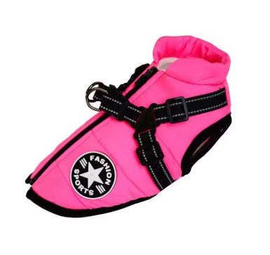 pink dog jacket