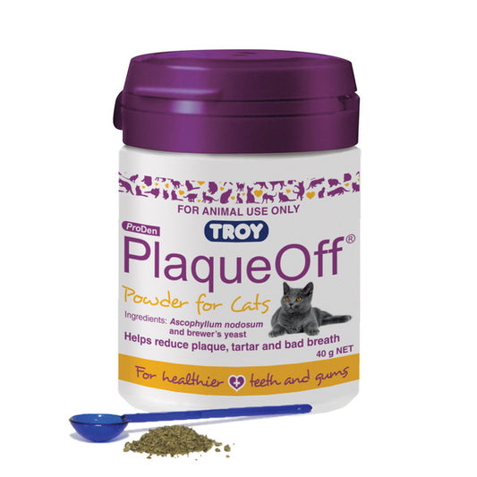 Troy PlaqueOff Powder For Cats 40 g