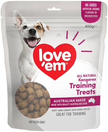 Love Em Kangaroo Training Dog Treat 400g