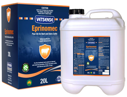 Vetsense Eprinomec Pour-On for Cattle 20L with carton