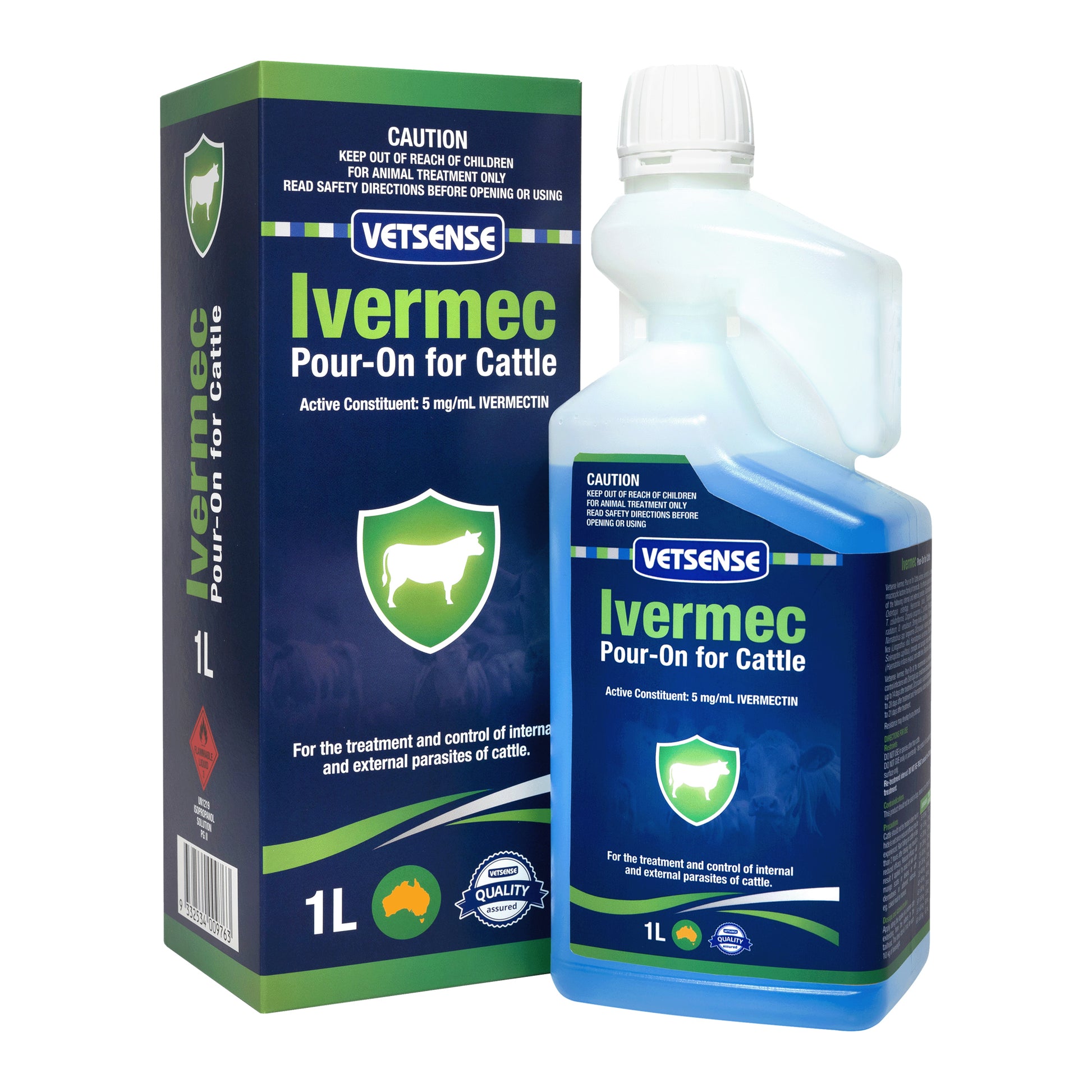 Vetsense Ivermec Pour-On 1L For Cattle