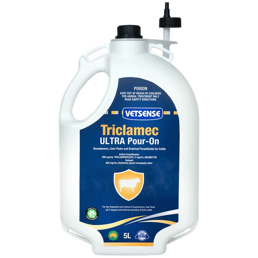 Vetsense Triclamec Ultra Pour-On 5L For Cattle