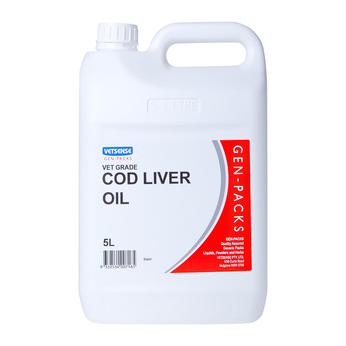 Gen Pack Cod Liver Oil 5L supplementary source of Vitamin A Vitamin D and omega oil